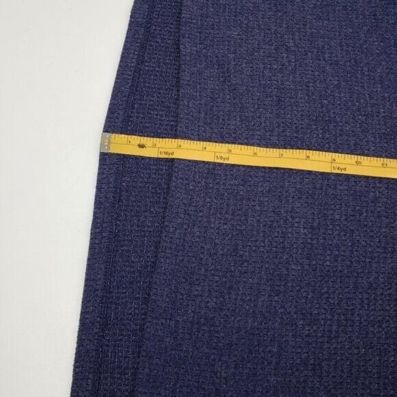 Aerie Waffle Knit Long Sleeve Top Hi Low Hem Purple Blue Women's Medium Casual - Picture 8 of 9